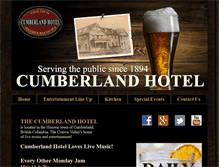 Tablet Screenshot of cumberlandhotel.ca